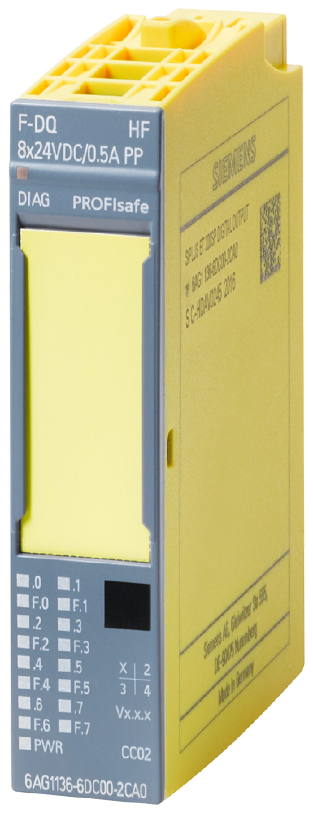 SIPLUS ET 200SP F-DQ 8x24VDC0.5A PP HF -30 ... 60 C with conformal coating...