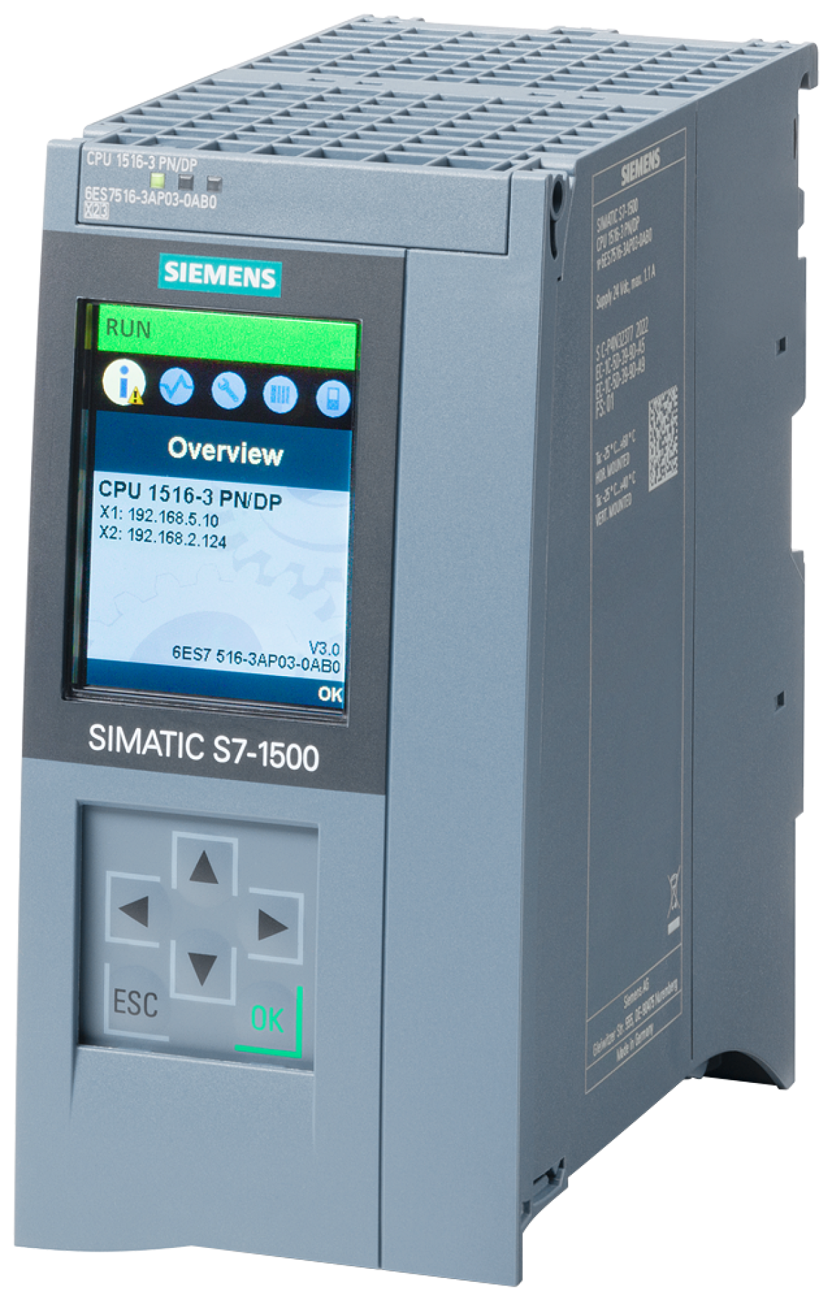 SIMATIC S7-1500 CPU 1516-3 PNDP