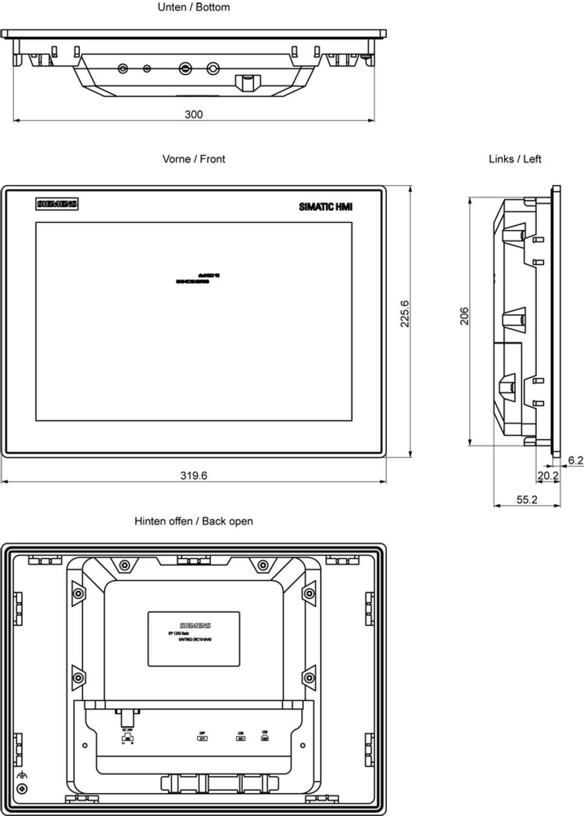 SIMATIC IPC IFP1200 Basic C 12" touch