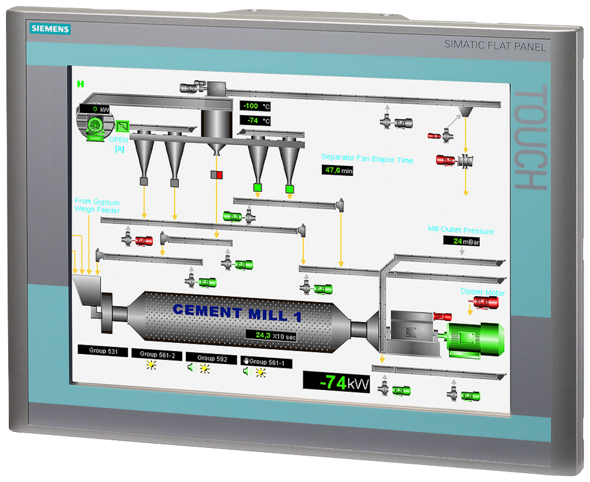 SIMATIC IPC Flat Panel PRO 15" Touch, extended, 24 V DC, 120240 V AC