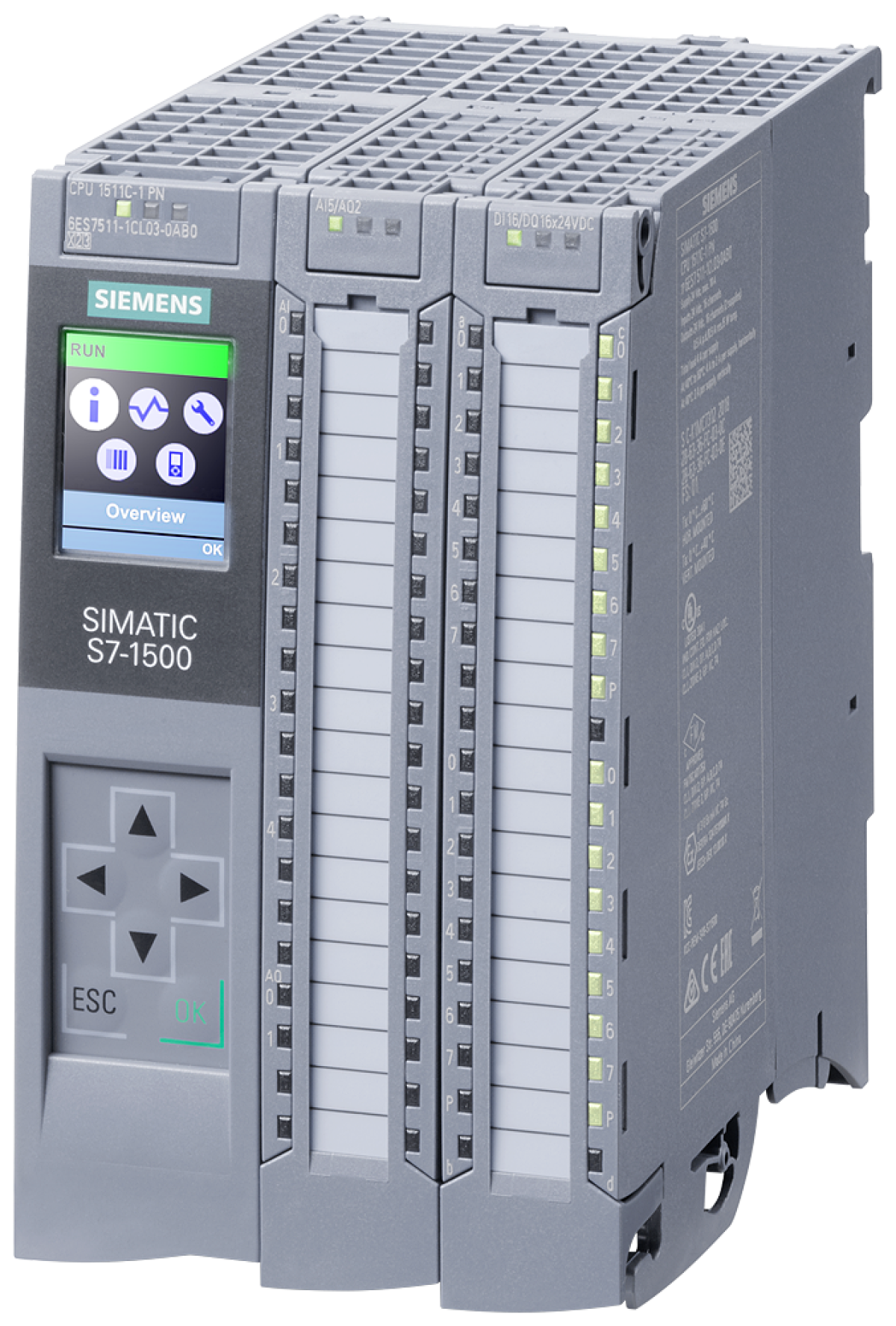 SIMATIC S7-1500 CPU 1511C-1 PN 16DI16DQ5AI2AQ