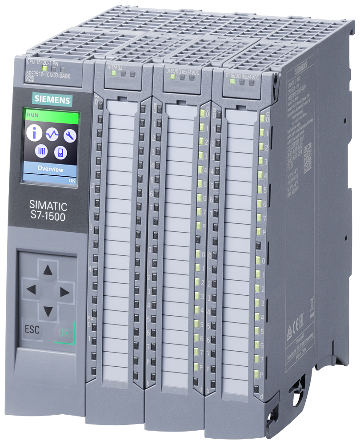 SIMATIC S7-1500 CPU 1512C-1 PN 32DI32DQ5AI2AQ