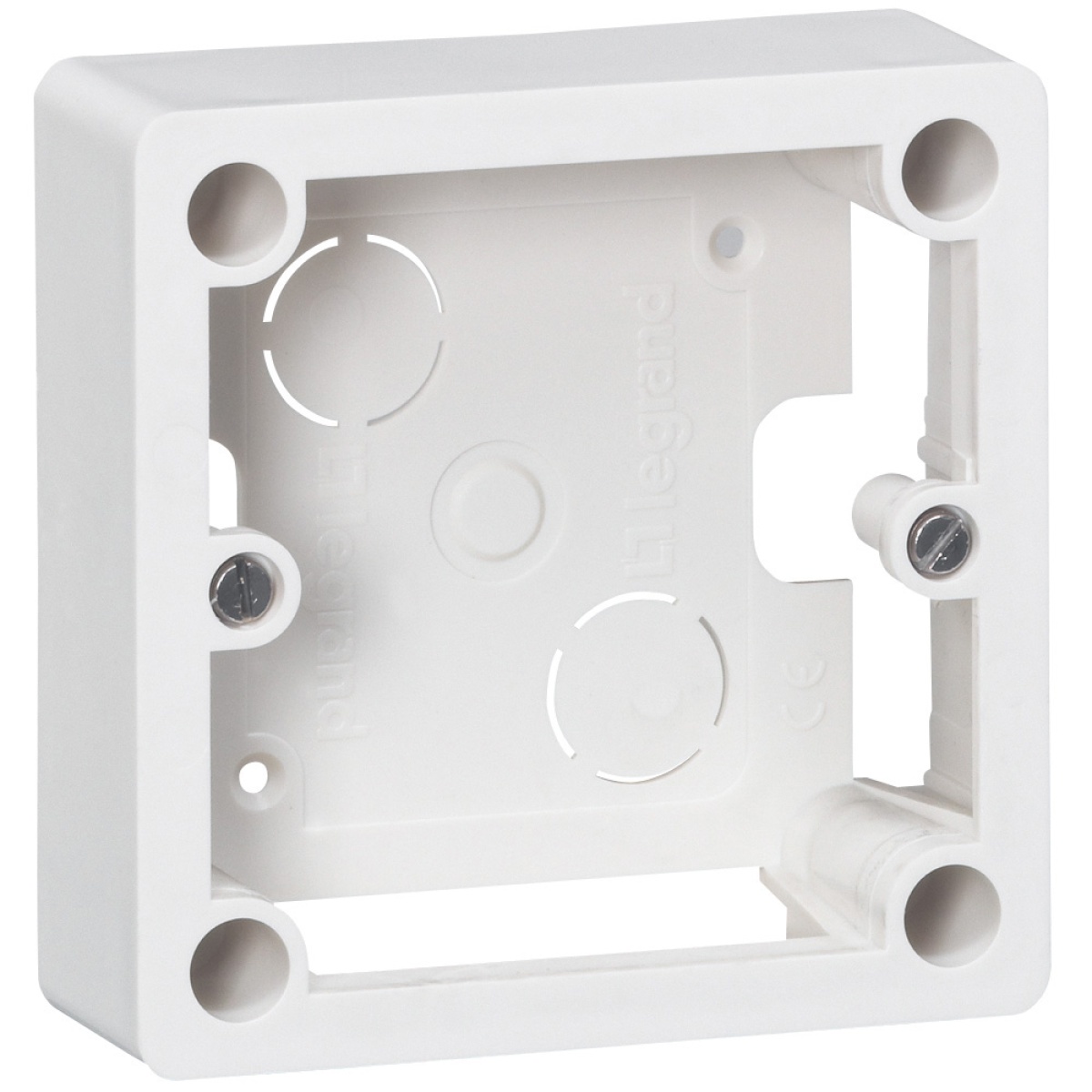 Caixa de superfície 1 elemento para bases 2032A. Prof. 40 mm. Branca