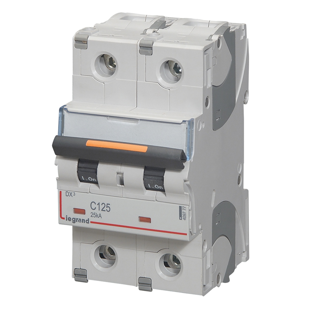 Disjuntores DX3 - 25kA - 2P - 230400 V - 125 A - curva C - 2 módulos