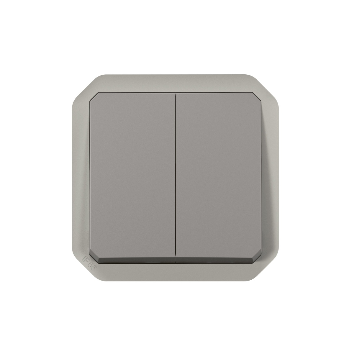 Plexo IP 55 componível - Comando multifunções duplas, Cinzento