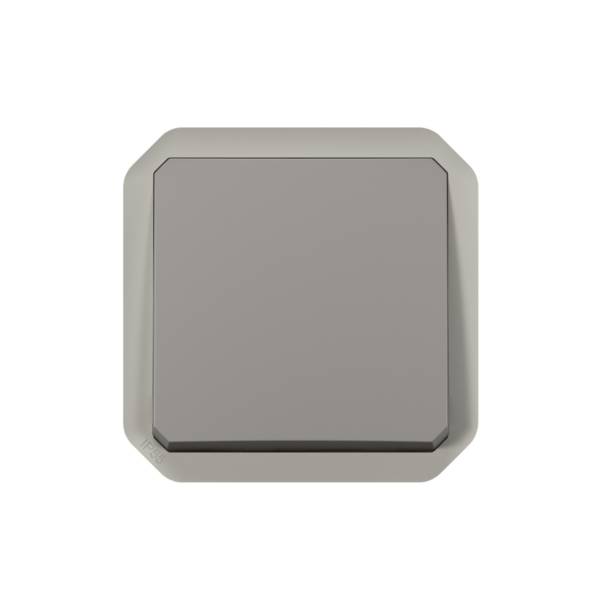 Plexo IP 55 componível - Botão simples NA, Cinzento