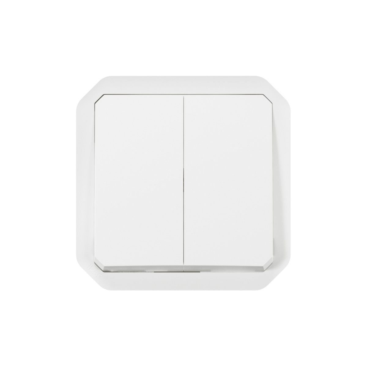 Plexo IP 55 componível - Comando multifunções duplas, Branco