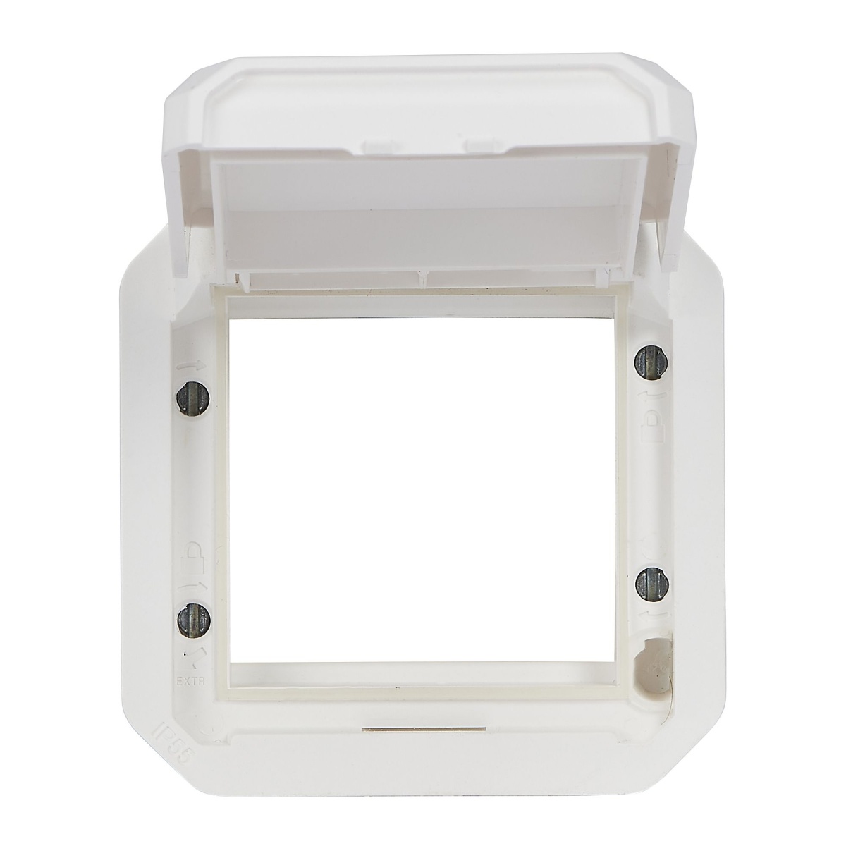 Plexo IP 55 componível - Adaptador Mosaic com tampa opaca, Branco