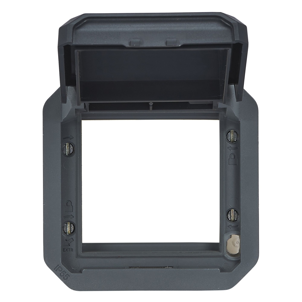 Plexo IP 55 componível - Adaptador Mosaic com tampa opaca, Antracite