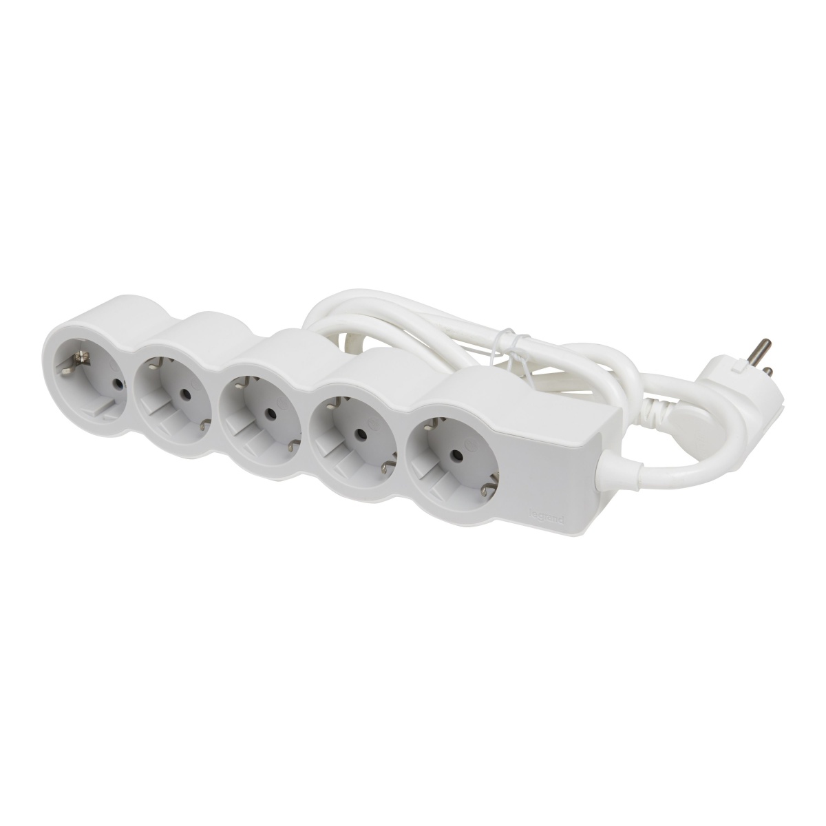 Bloco multitomadas 5 x 2PT - com cabo 3 m - BrancoCinzento escuro