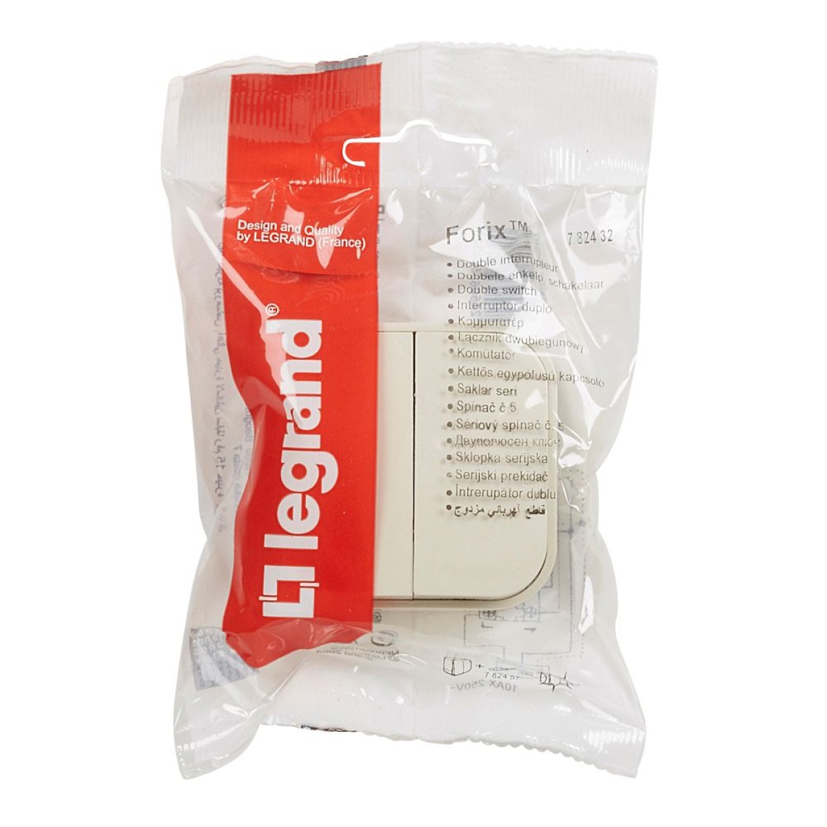 Forix saliente IP 21 - Comutador de lustre - 10 AX - 250 V - Creme