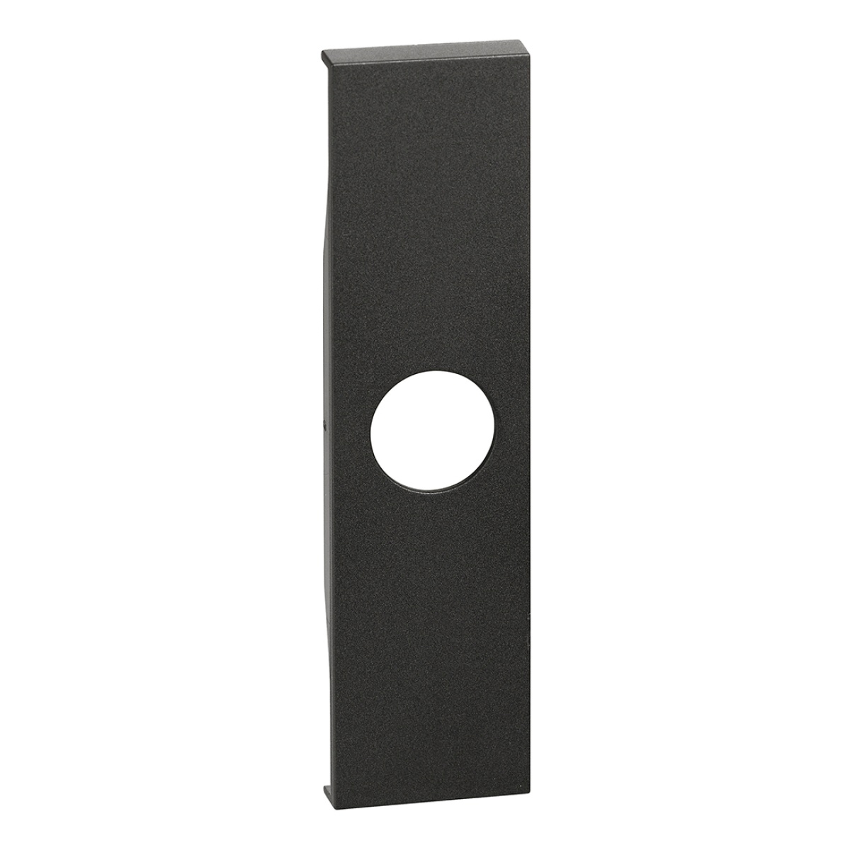 Living Now - Centro p tomada TV e obturador c saída de cabos - 1 mód. - Preto