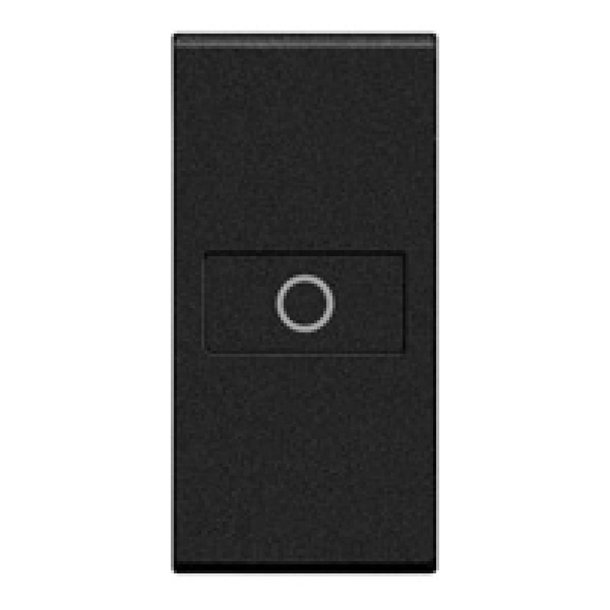 Livinglight - Tecla axial com símbolo Luz - Antracite, 1 módulo