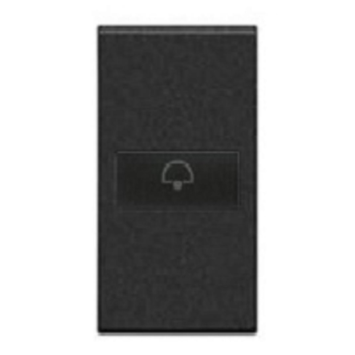 Livinglight - Tecla axial com símbolo Campainha - Antracite, 1 módulo