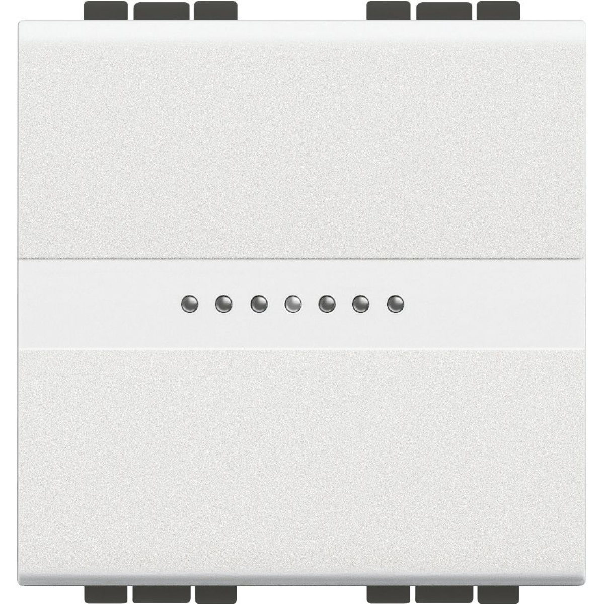 Livinglight - Comutador de escada iluminável - Comando axial - Branco, 2 módulos