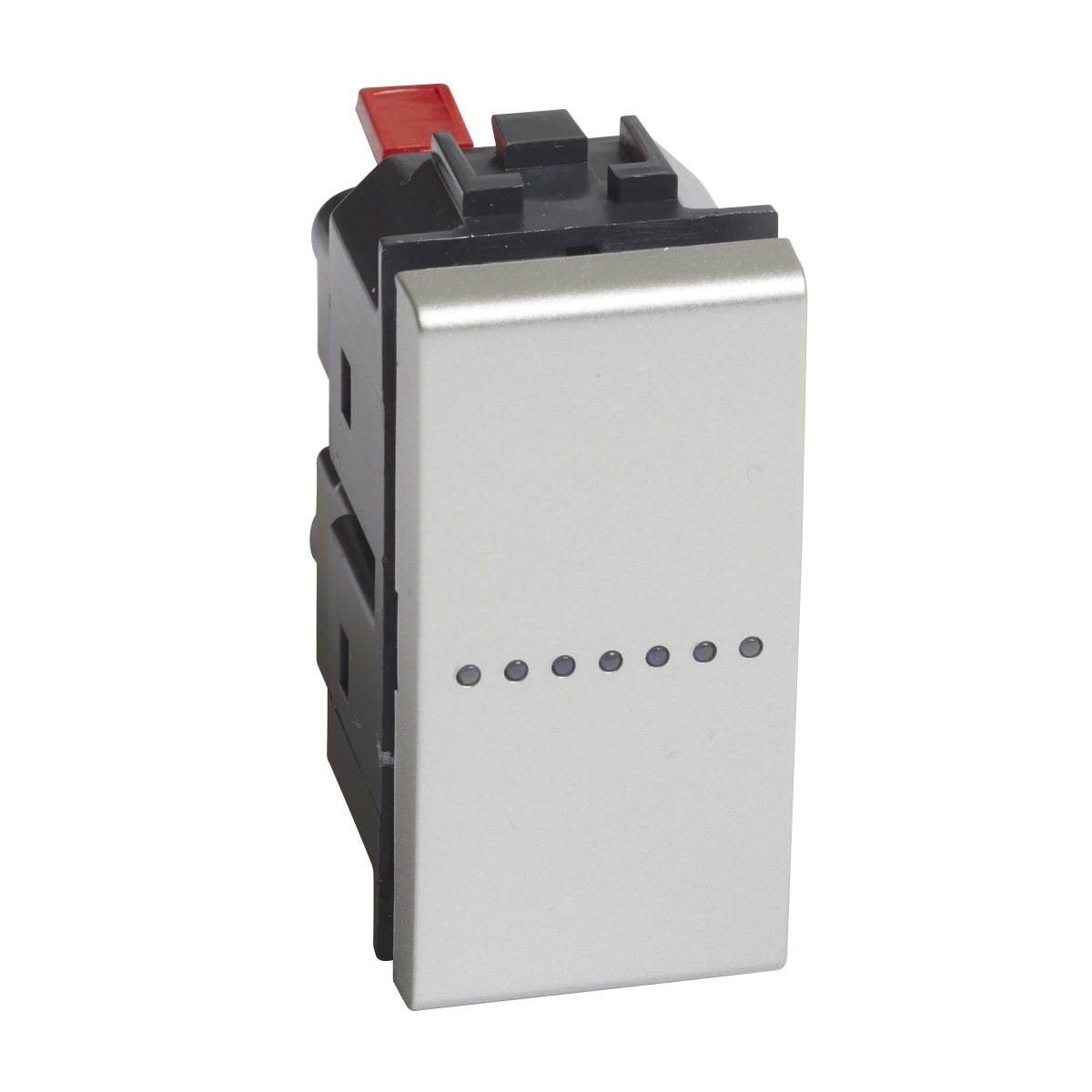 Livinglight - Comutador de escada iluminável - Comando axial - Tech, 1 módulo