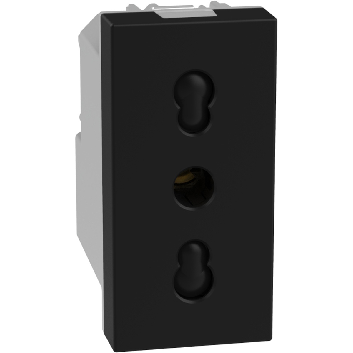 Light Now - Tomada 2PT 10A16A standard italiano - lig.parafusos - 1mód - Dark