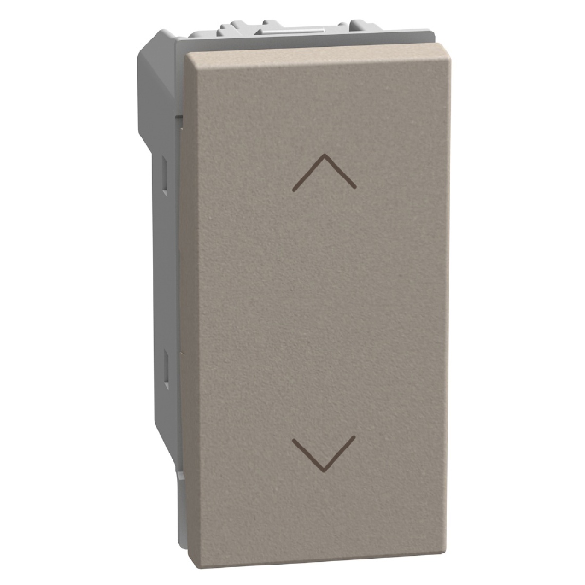 Light Now - Botão duplo para estores - 10A-250V - com bloqueio - 1 mód - Stone