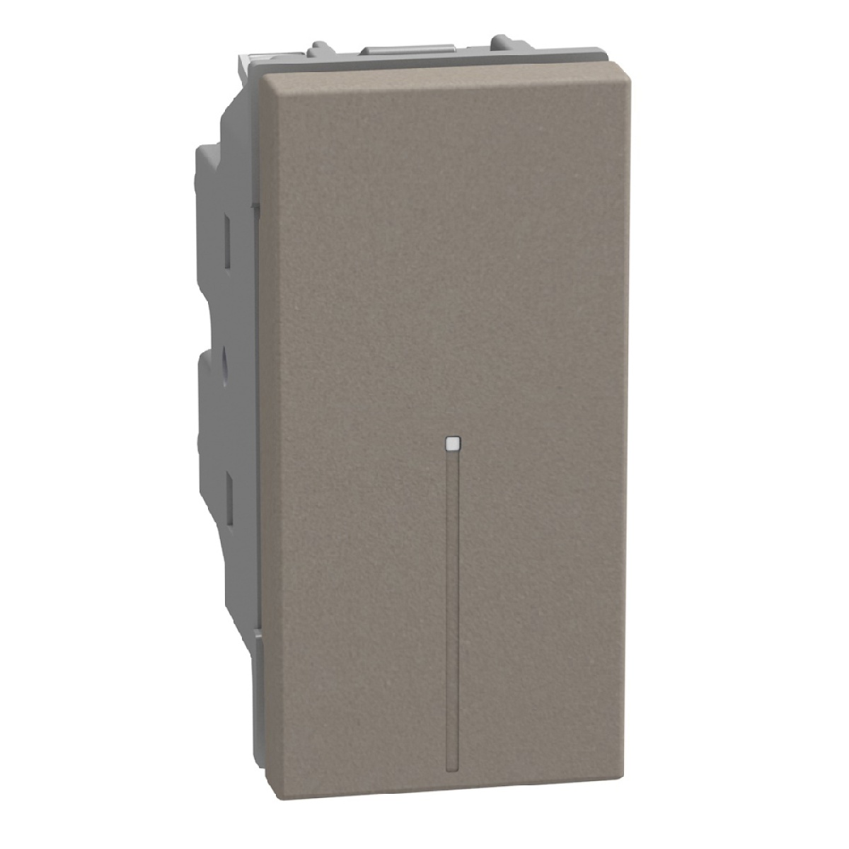 Light Now - Comutador escada axial iluminável - 10 AX-250 V - 1 módulo - Stone