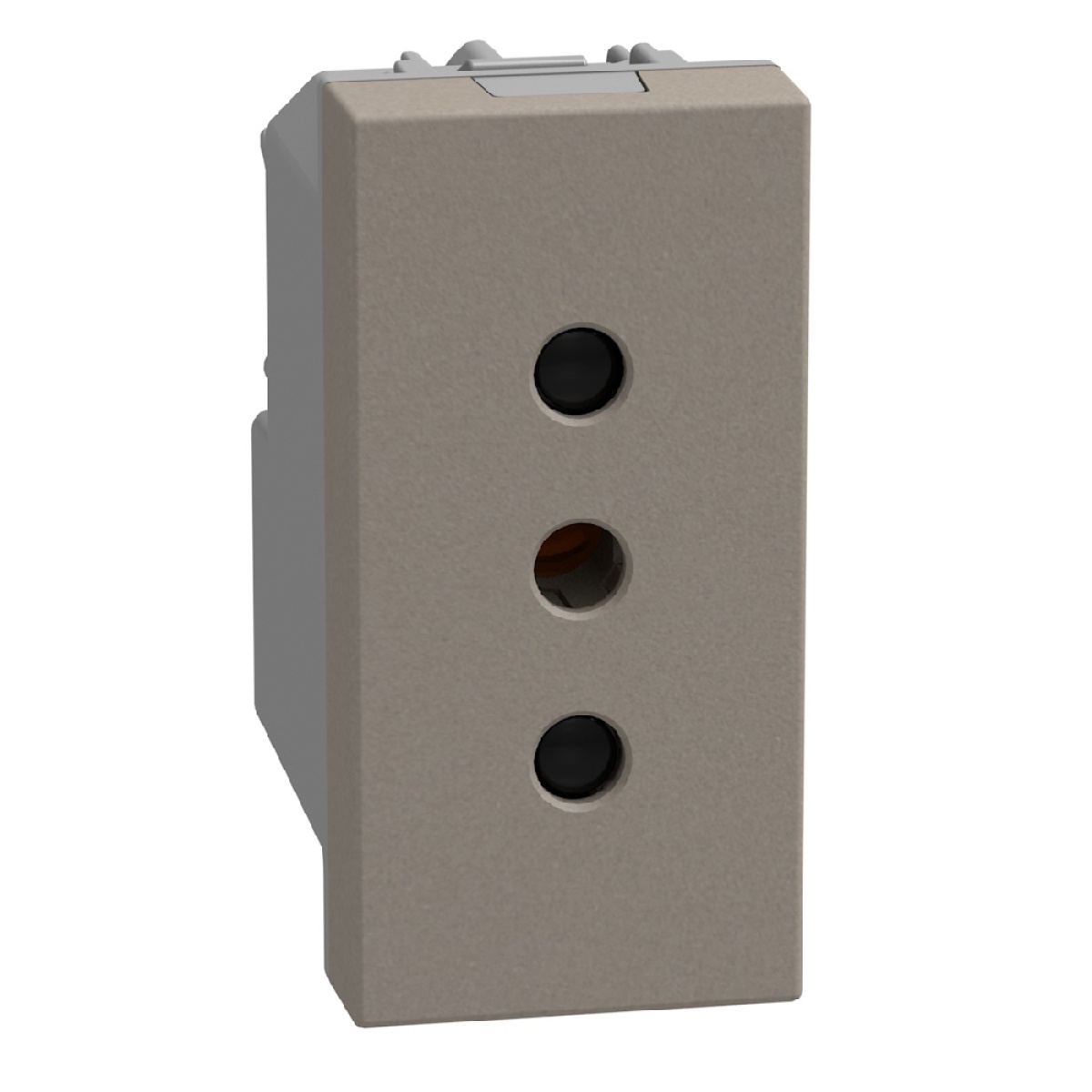 Light Now - Tomada 2PT 10A standard italiano - lig.parafusos - 1 módulo - Stone