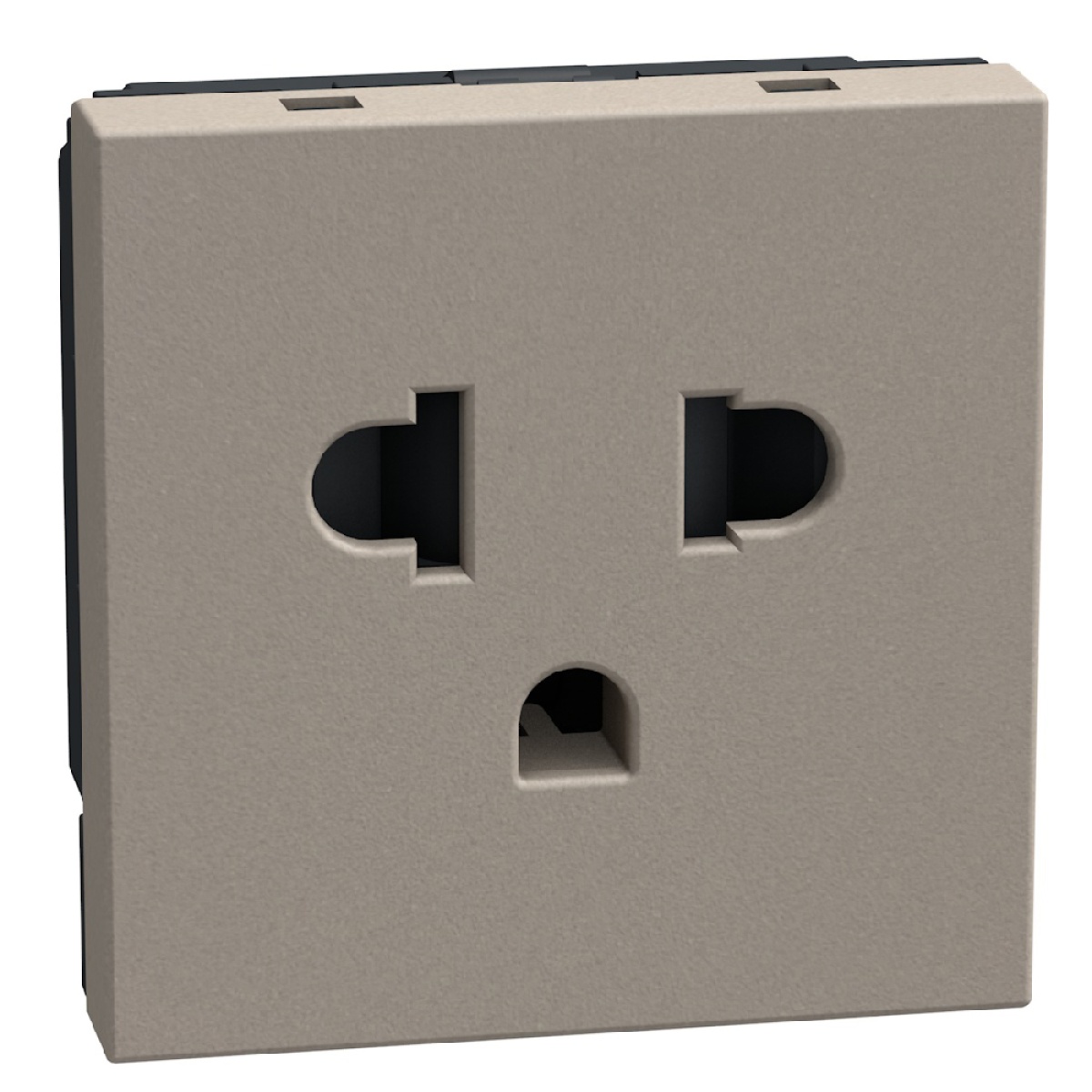 Light Now - Tomada 2PT standard EuroUS - 16A250V - 2 módulos - Stone