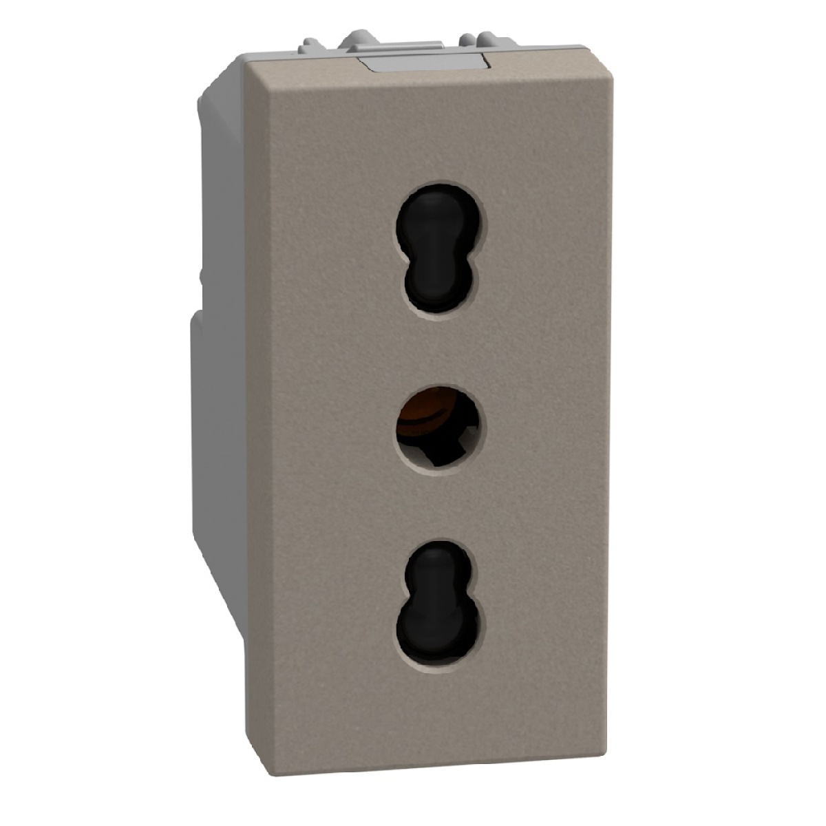 Light Now - Tomada 2PT 10A16A standard italiano - lig.parafusos - 1mód - Stone