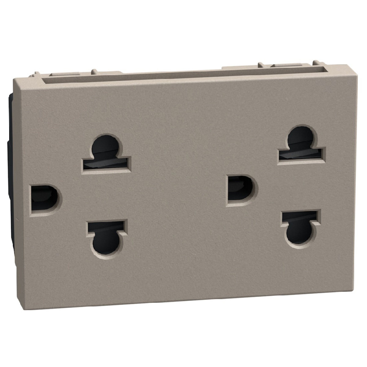 Light Now - Tomada 2PT standard EuroUS - 16A250V - 3 módulos - Stone