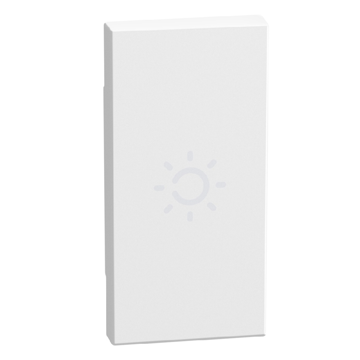 Light Now - Tecla axial com símbolo lâmpada - 1 módulo - White