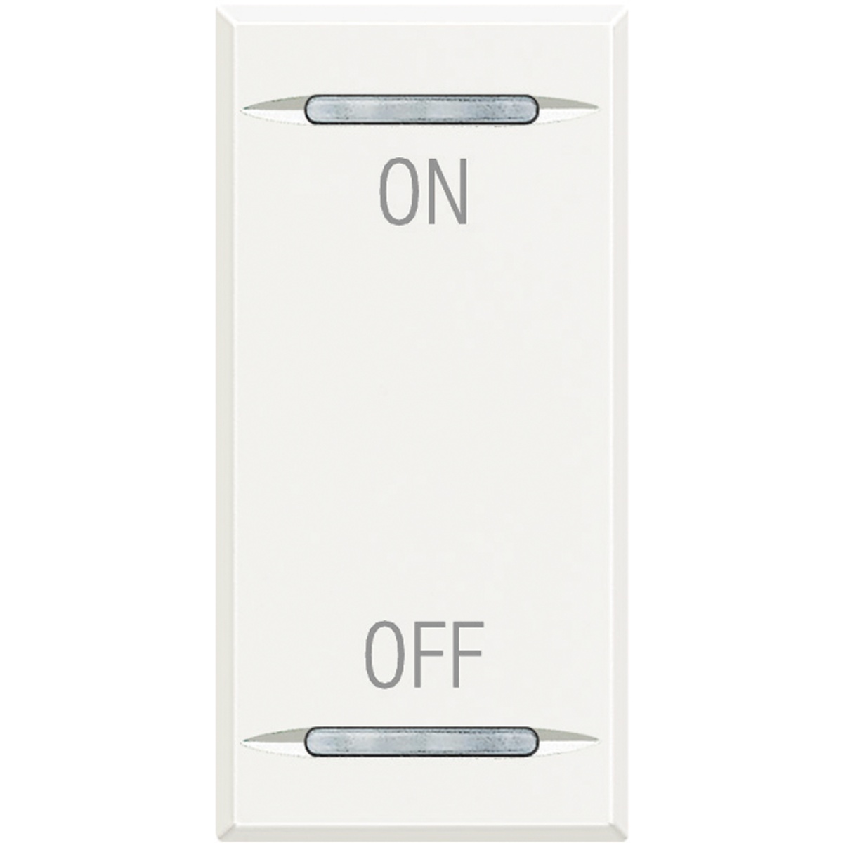 Tecla Axolute MyHOME - símbolo ONOFF - 1 módulo - Branco