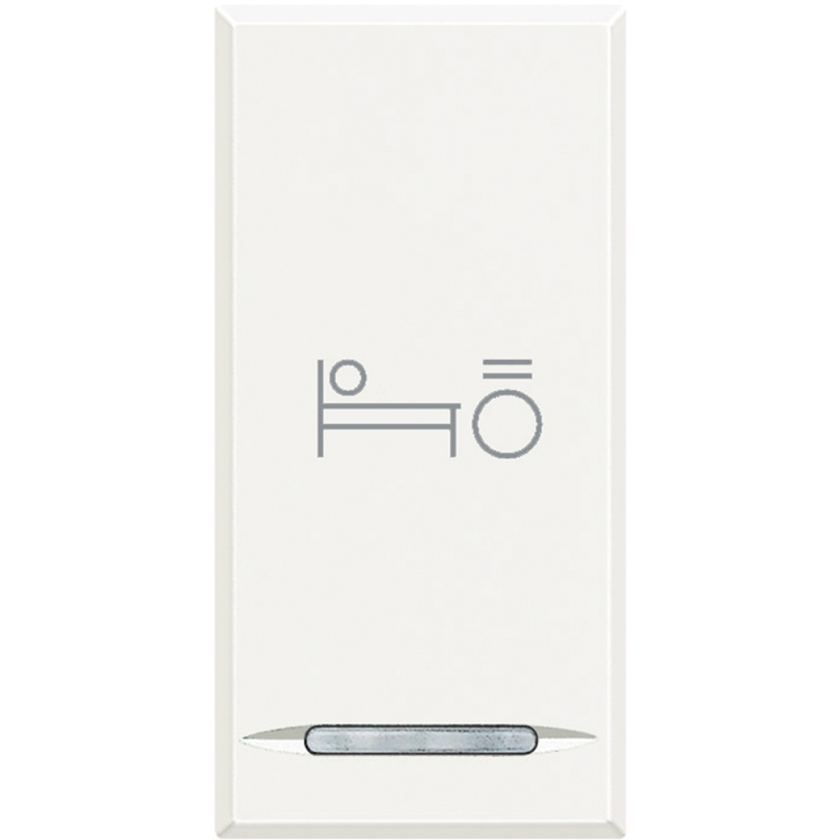 Tecla Axolute MyHOME - símbolo luz cama - 1 módulo - Branco