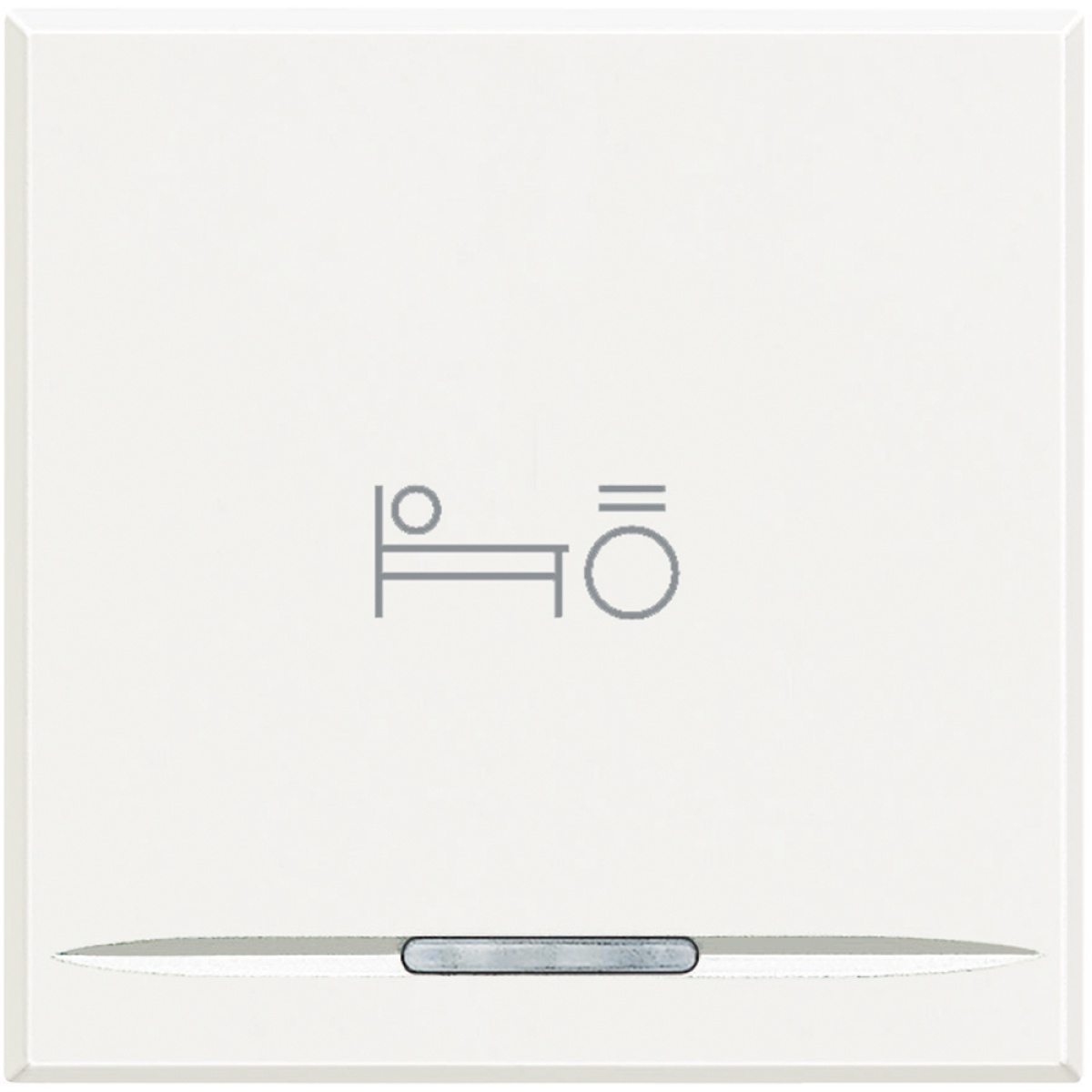 Tecla Axolute MyHOME - símbolo luz cama - 2 módulos - Branco