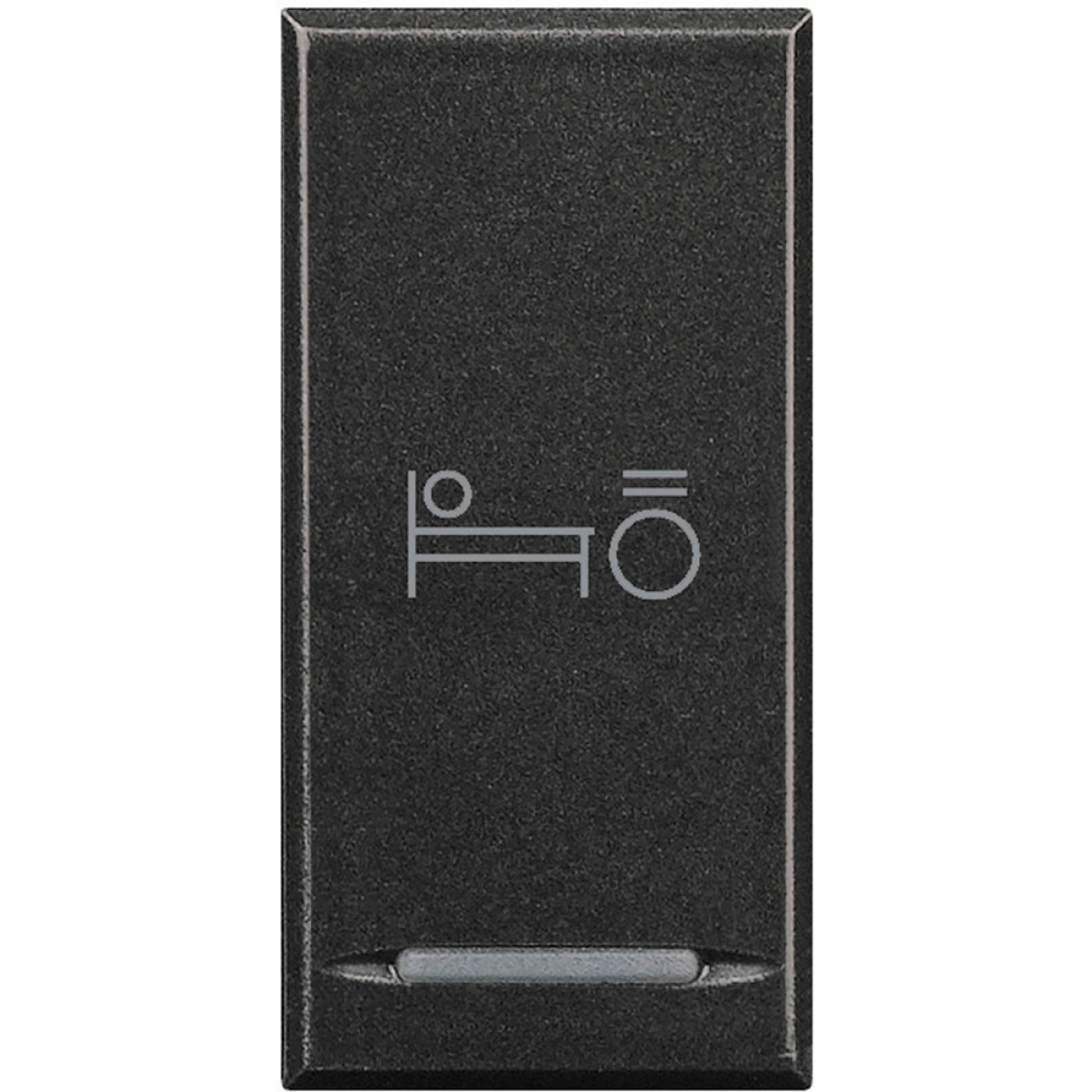 Tecla Axolute MyHOME - símbolo luz cama - 1 módulo - Antracite