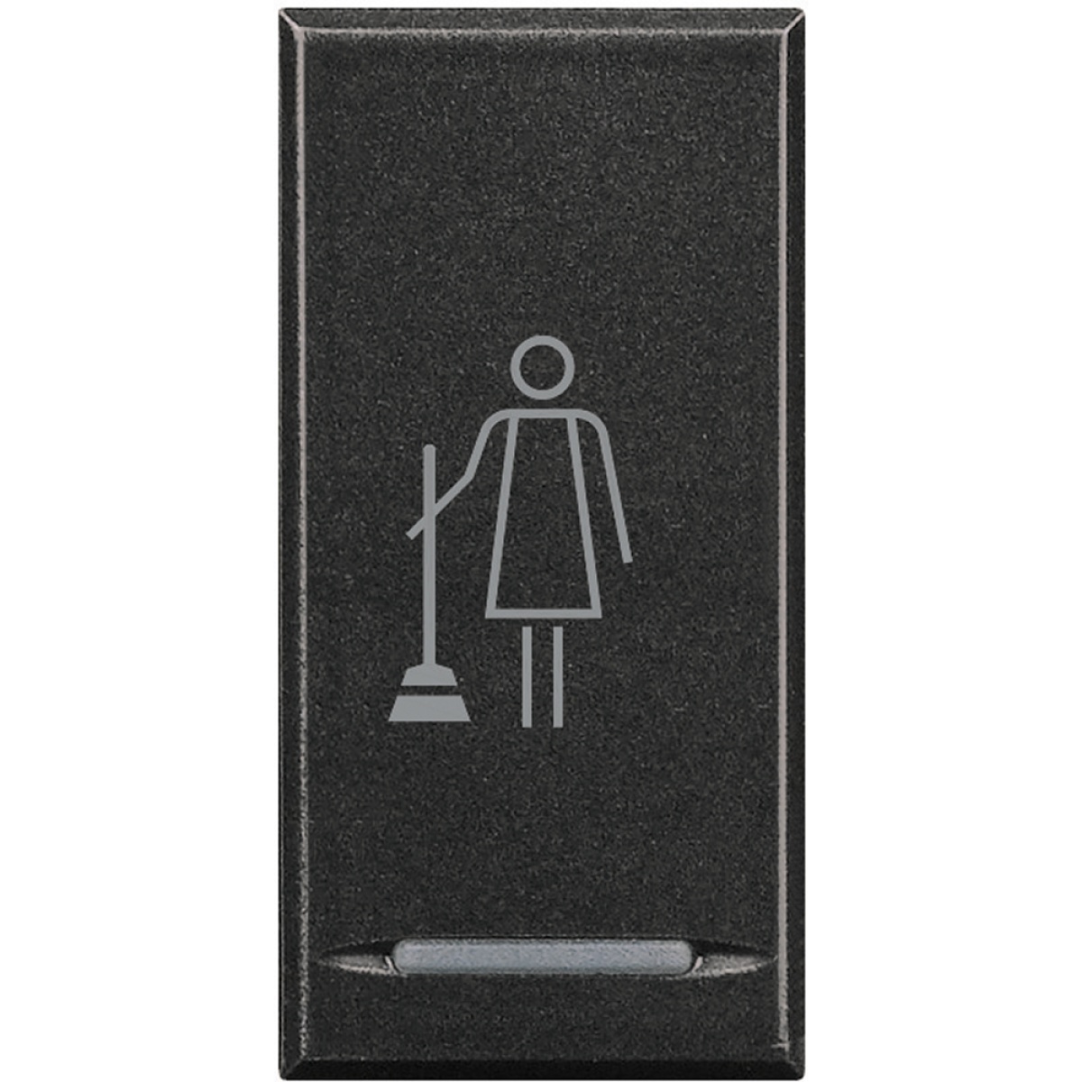 Tecla Axolute Limpar o quarto - 1 módulo - Antracite