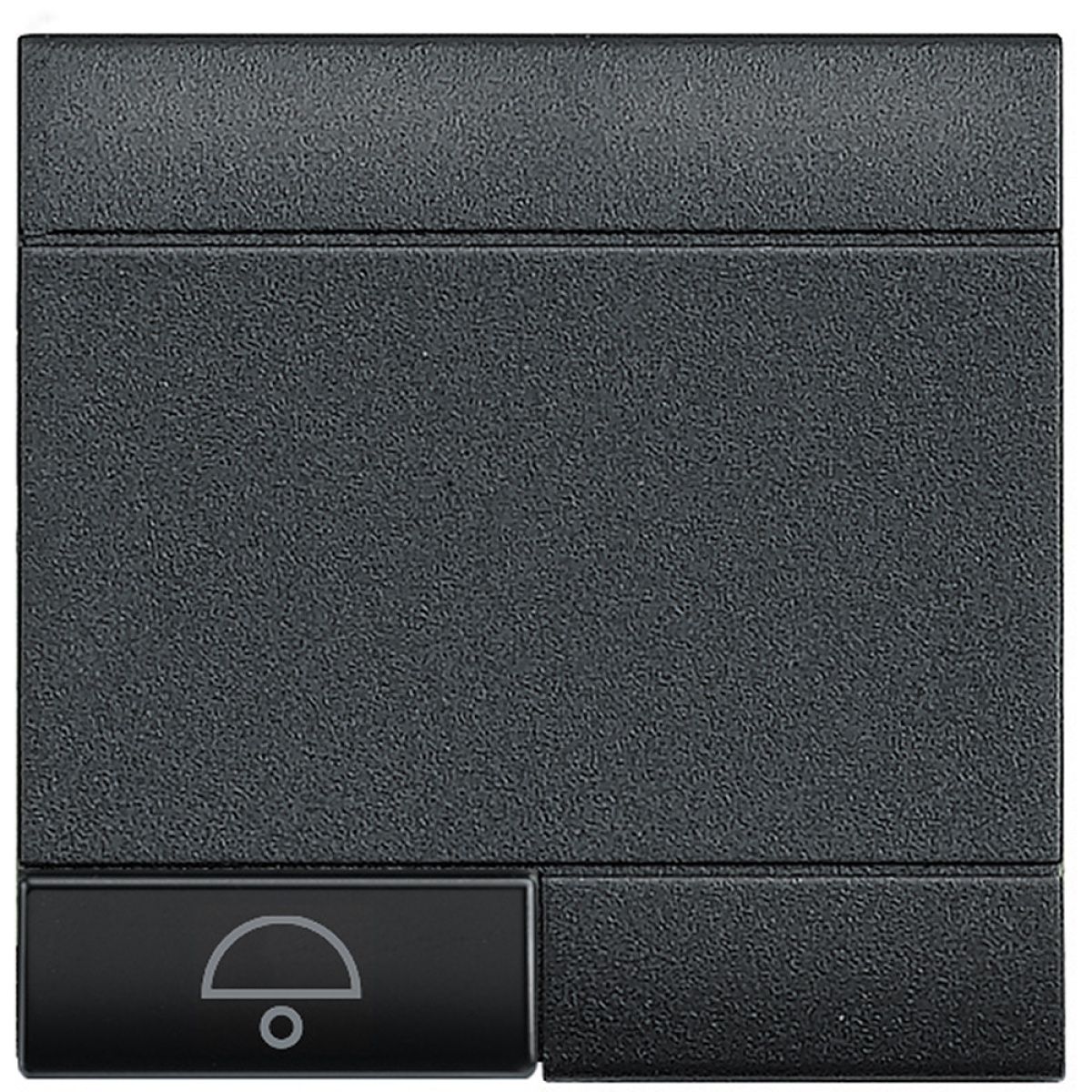 Livinglight - Tecla basculante com símbolo Luz - Antracite, 2 módulos