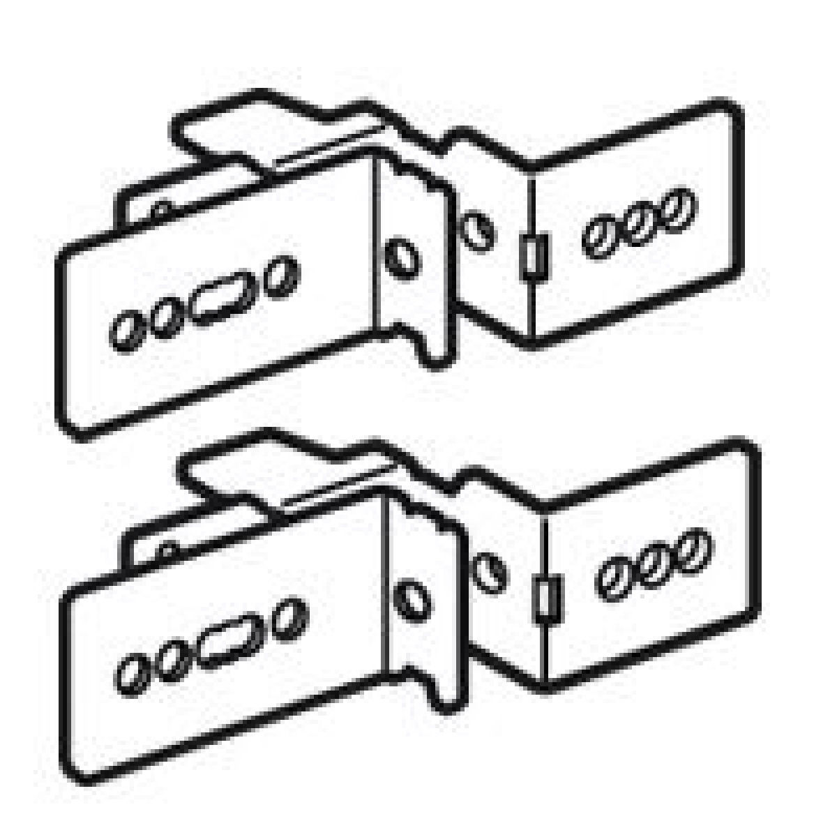 Circulação de condutores - jogo de 2 suportes fixação p XL³ 8004000 24M fila
