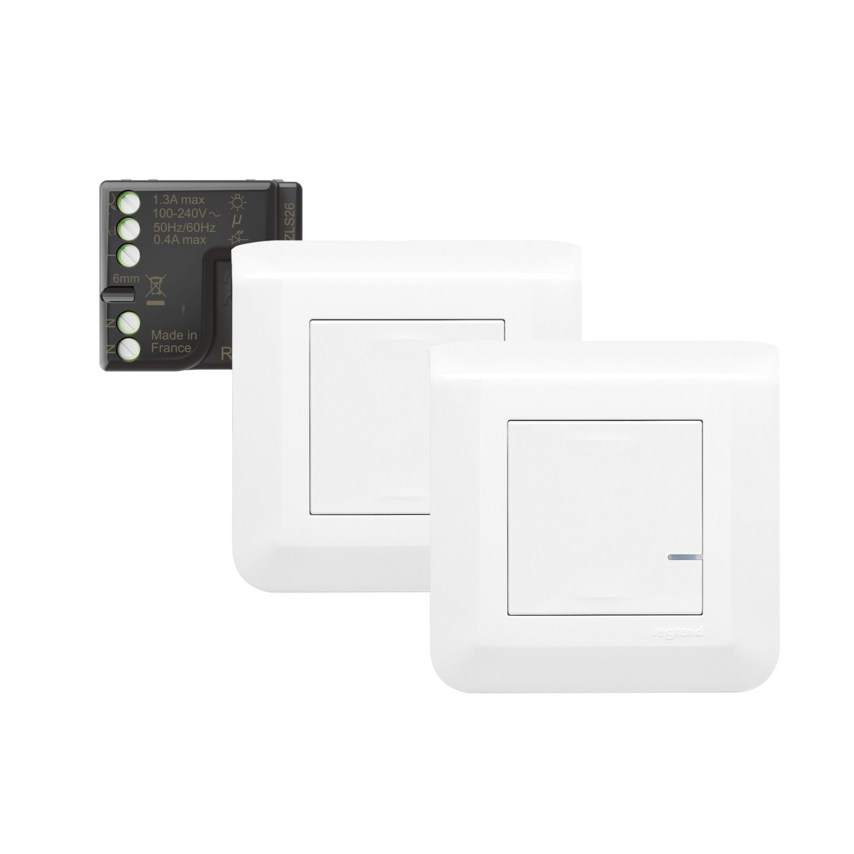Pack pronto a utilizar criar um comutador de escada com micromódulo branco MWN