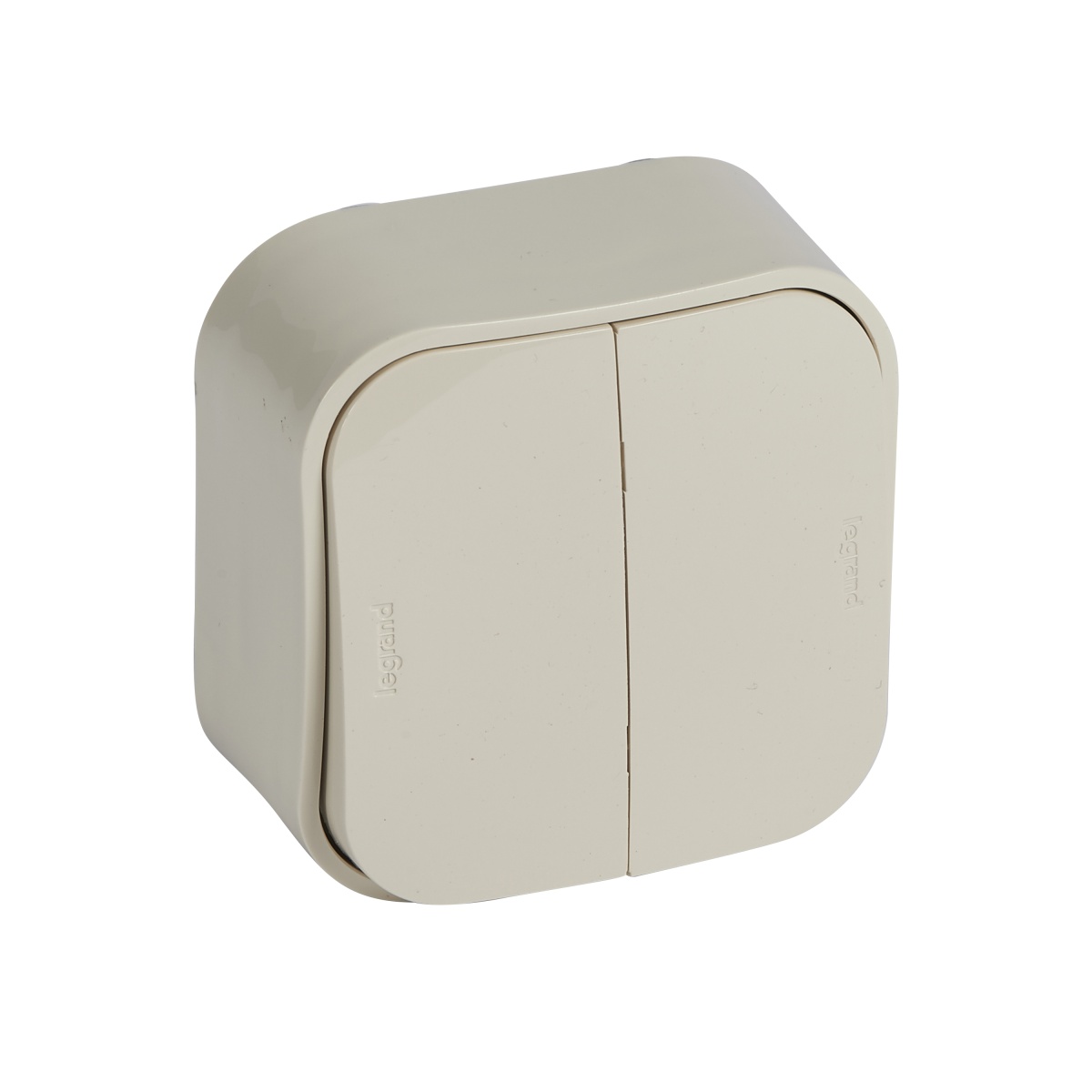 Forix saliente IP 21 - Comutador de escada duplo - 10 AX - 250 V - Creme