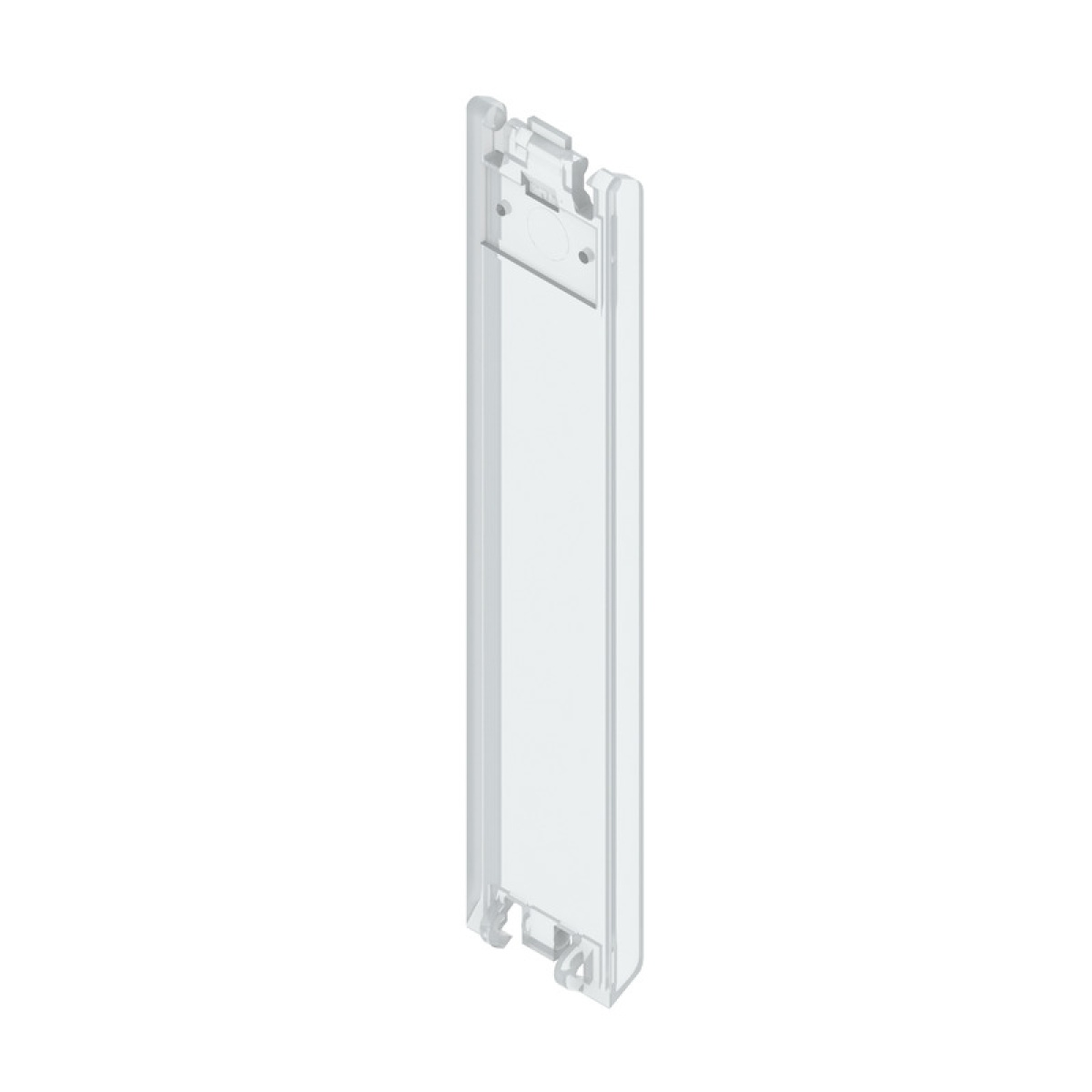 Flip cover Modular housing, Width 17.5 , Plastic, Transparent