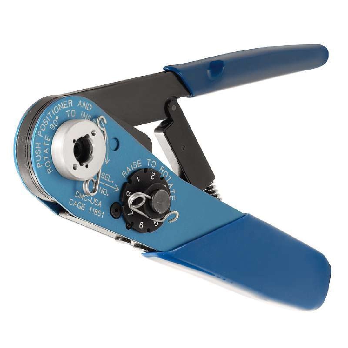 Crimping tool, Turned contacts, 4-indent crimp