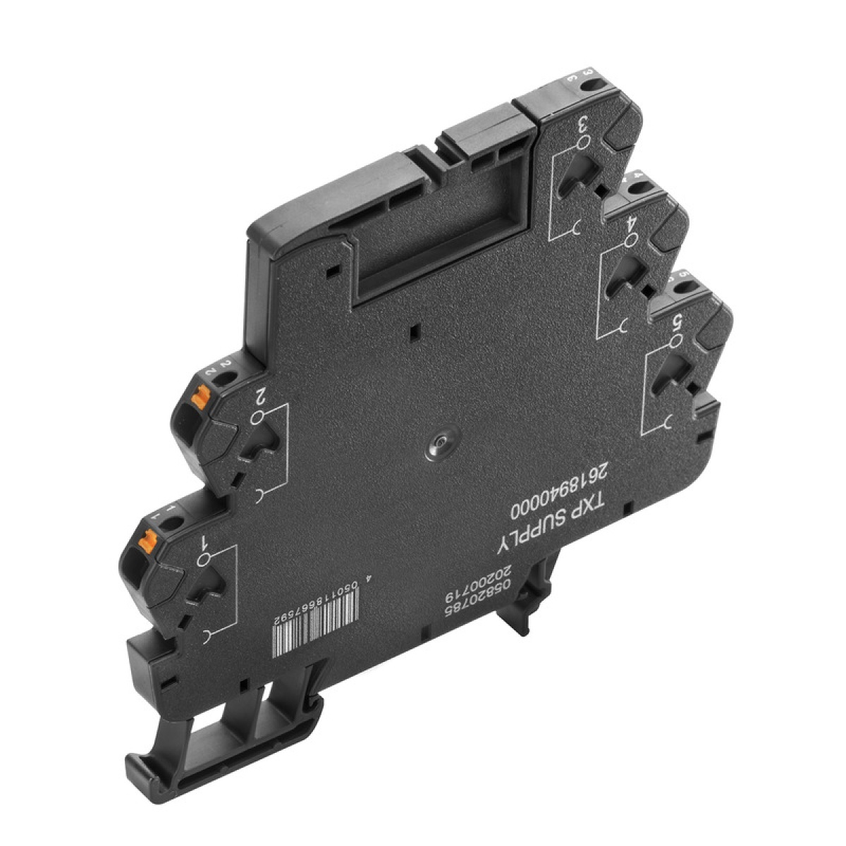Power-feed module relays, PUSH IN