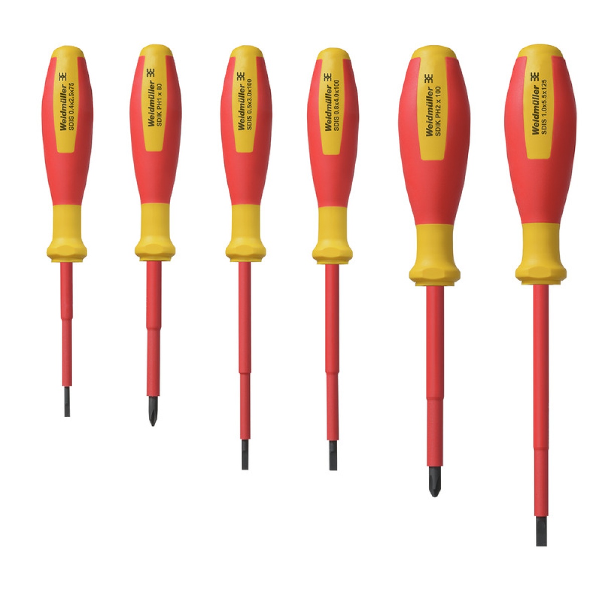 Screwdriver set, VDE-insulated Slotted and crosshead PH-SD screwdriver set