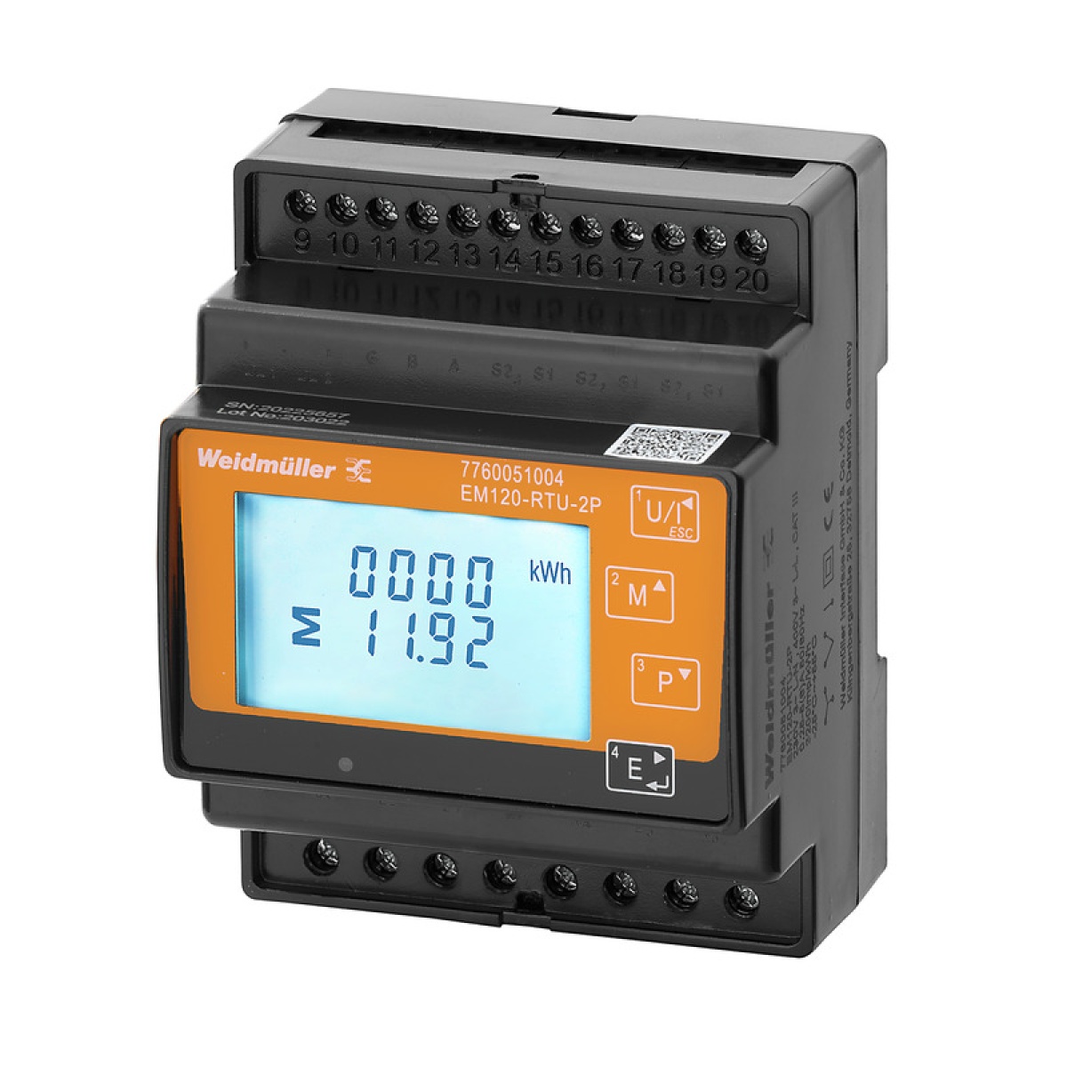 Measuring device electrical quantity, 240480 V, Modbus RTU