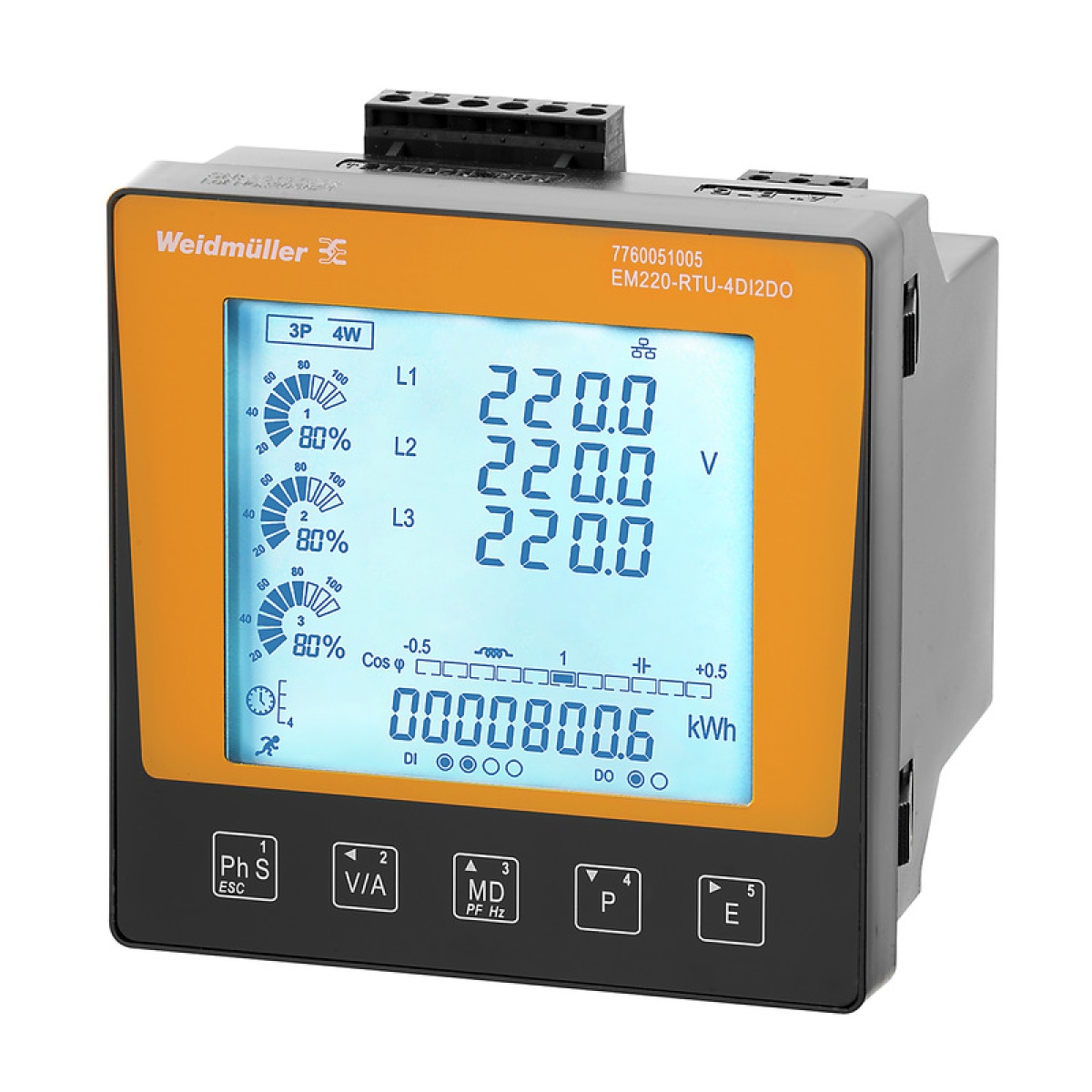 Measuring device electrical quantity, 50600 V, Modbus RTU