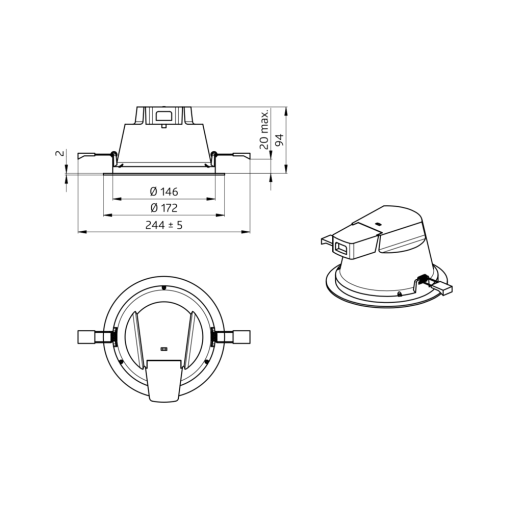 BEG 93098 DL10-18-172-LED-3C