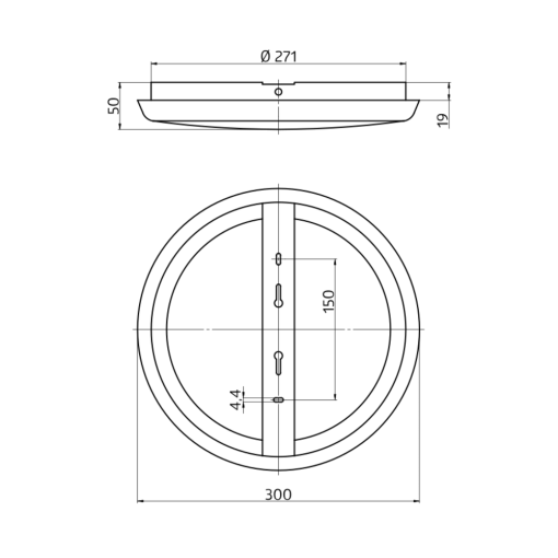 BEG 93141 AL8-25-300-LED-3C-HF Plafón circular