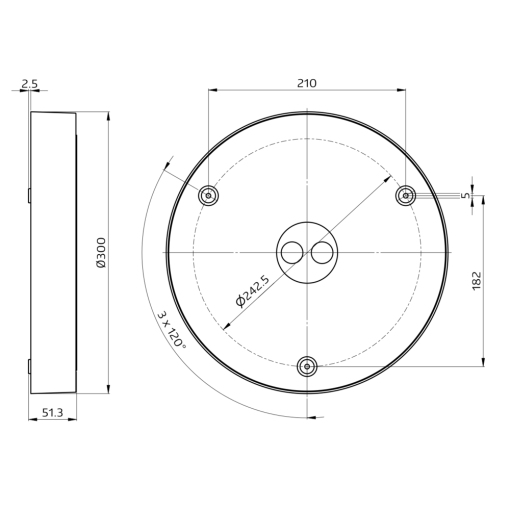 BEG 93633 AL93-20-300-LED-3C Plafón circular