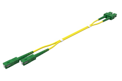 Patch Cord OS2 G657A2 Dca SC/APC-SC/APC Duplex Escalonado 10m
