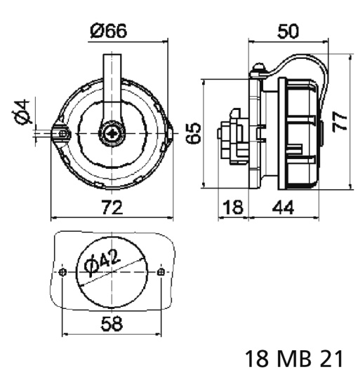 TN domestic panel mounting socket outlet straight System F German standard 16A 3p 250V IP68