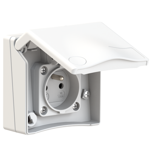 Domestic panel mounting socket System E BelgianFrench standard 16A 3p 250V IP44