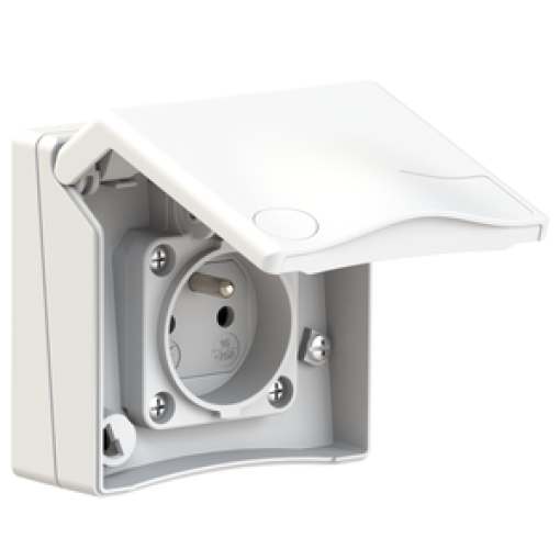 Domestic panel mounting socket System E BelgianFrench standard 16A 3p 250V IP44